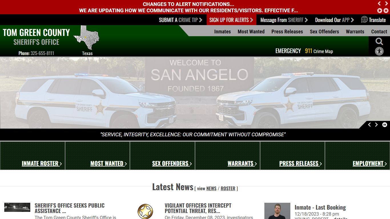 Inmate Roster (506) - Tom Green County Sheriff